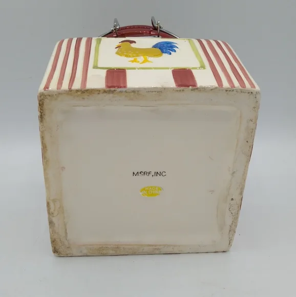 MSRF Inc Rooster Chicken Country Kitchen Ceramic Canister Vintage - Picture 6 of 12